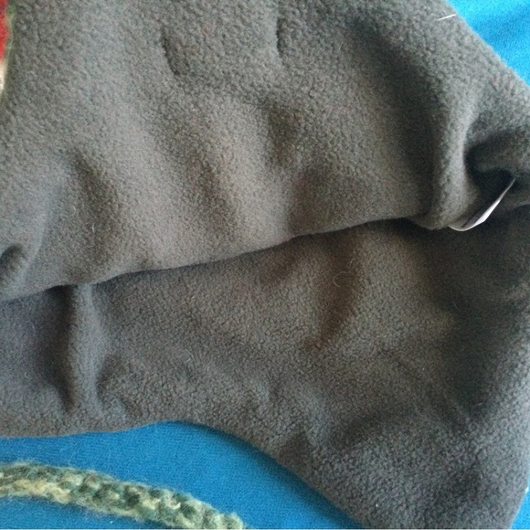 Delux Wool Blend Sock Monkey Pilot Toque Hat Hand made Green NWT - Picture 8 of 10